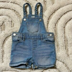 Toddler BabyGAP Braided Strap Denim Shortalls | Size 12-18 months